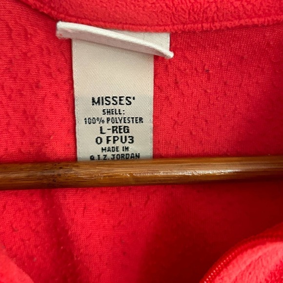 L.L. Bean Fleece Pullover Jacket L Red Coat Women's LL Bean Lightweight - Picture 4 of 4